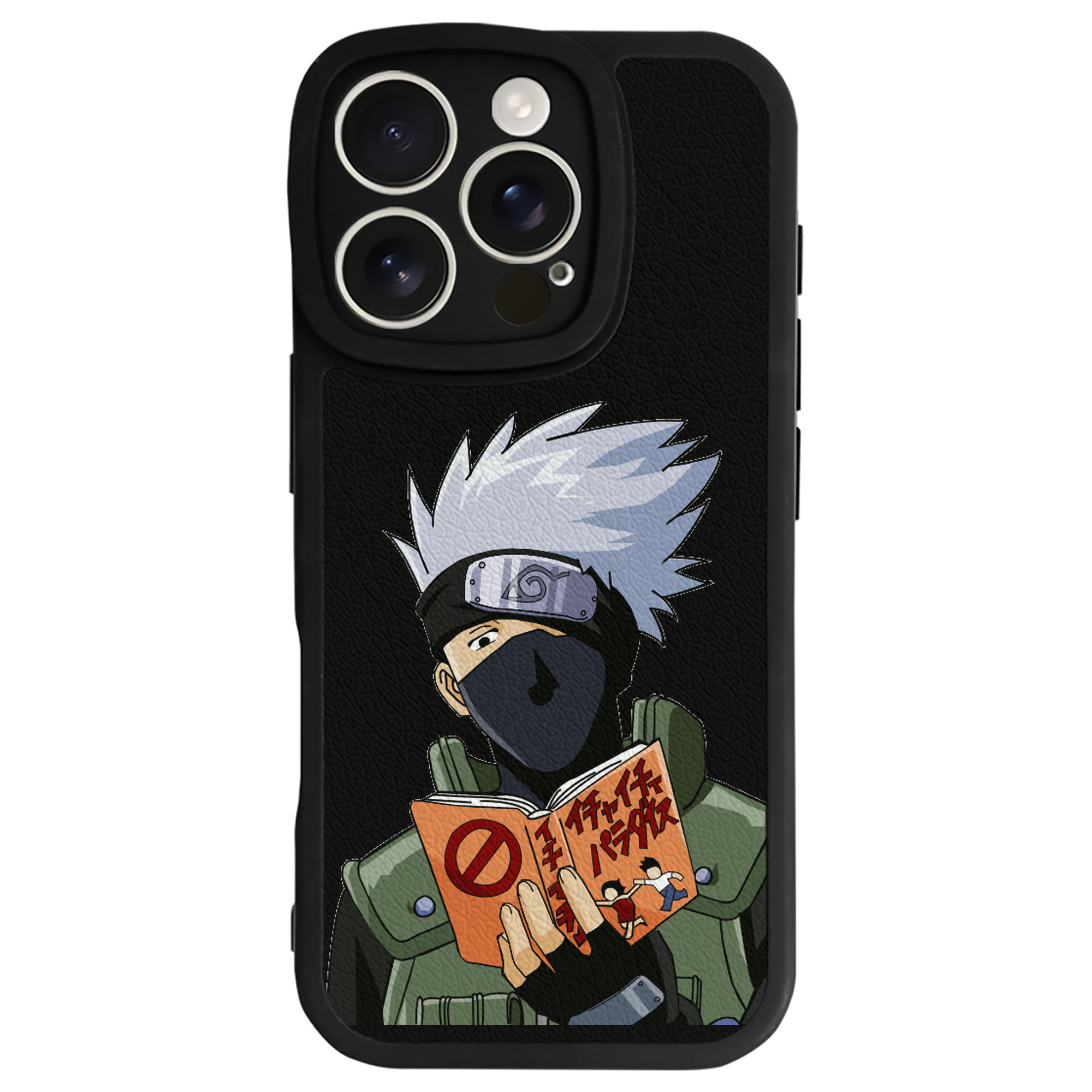 （画像用） NARUTO -ナルト- はたけ カカシ Hatake Kakashi 【iPhone 16シリーズ対応】シリコンスマホケース（レザー調） 材質：シリコン